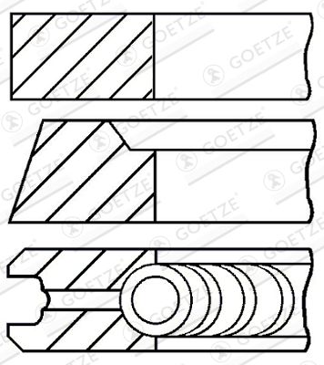 GOETZE ENGINE 08-111200-00 Piston Ring Kit