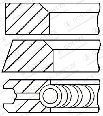 GOETZE ENGINE 08-117900-00 Piston Ring Kit