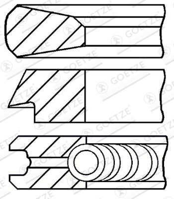 Piston Ring Kit GOETZE ENGINE 08-119800-00