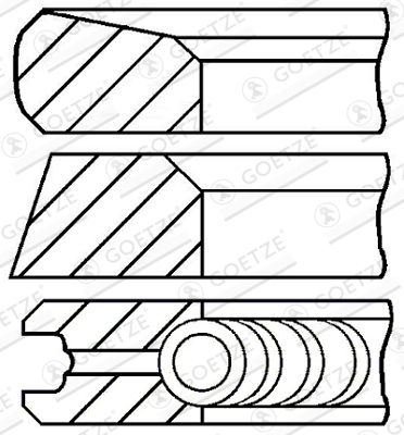 Piston Ring Kit GOETZE ENGINE 08-123700-00