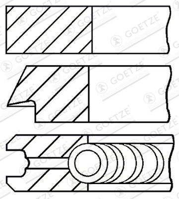 GOETZE ENGINE 08-124008-00 Piston Ring Kit