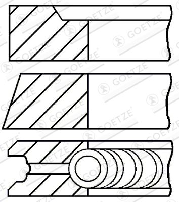 Piston Ring Kit GOETZE ENGINE 08-124600-00