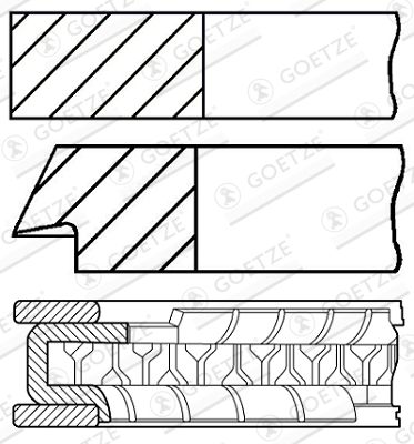 GOETZE ENGINE 08-126200-00 Piston Ring Kit