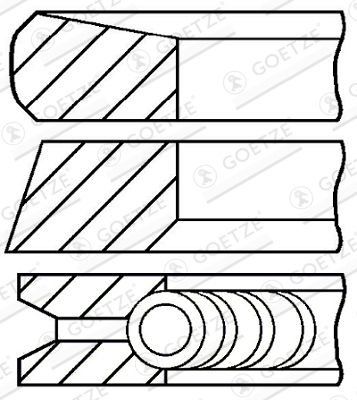 Piston Ring Kit GOETZE ENGINE 08-137500-00