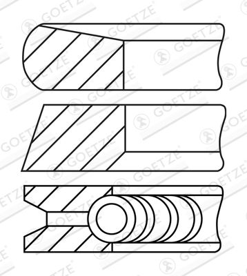 GOETZE ENGINE 08-137507-30 Piston Ring Kit