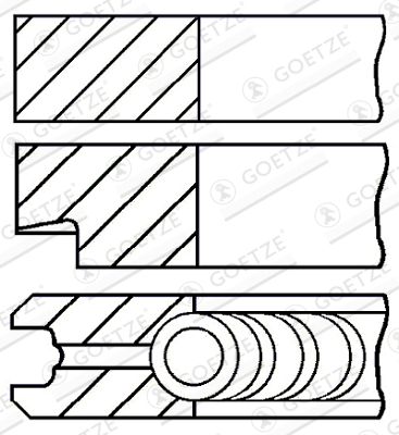 GOETZE ENGINE 08-137600-00 Piston Ring Kit