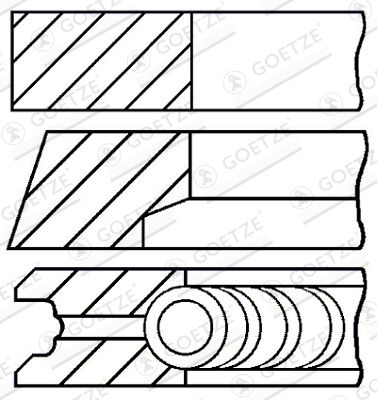 Piston Ring Kit GOETZE ENGINE 08-138800-00