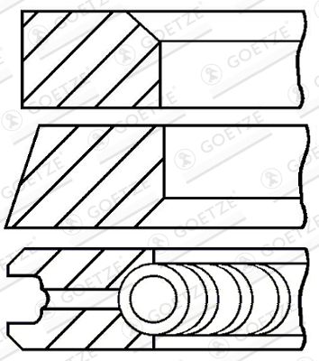Piston Ring Kit GOETZE ENGINE 08-139800-00