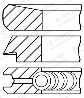 Piston Ring Kit GOETZE ENGINE 08-140000-00