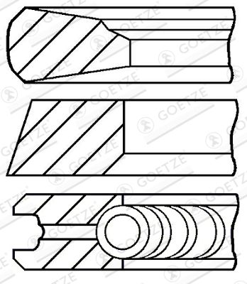 GOETZE ENGINE 08-143000-00 Piston Ring Kit