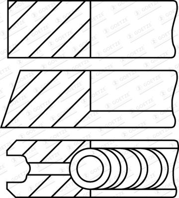 GOETZE ENGINE 08-145108-00 Piston Ring Kit