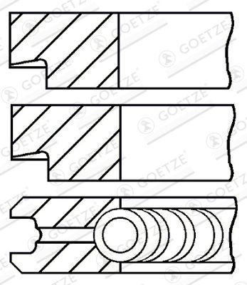 GOETZE ENGINE 08-145206-00 Piston Ring Kit