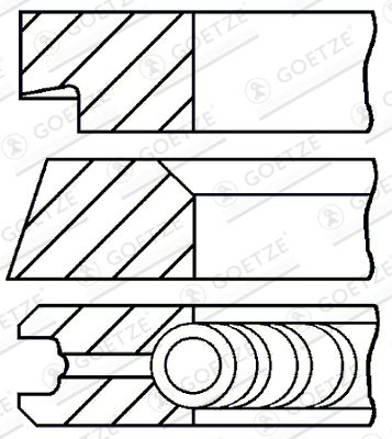 Piston Ring Kit GOETZE ENGINE 08-145400-00