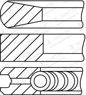 Piston Ring Kit GOETZE ENGINE 08-152900-10