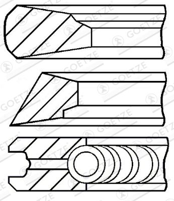GOETZE ENGINE 08-155600-10 Piston Ring Kit