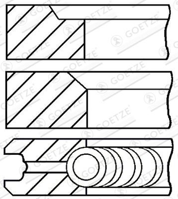 Piston Ring Kit GOETZE ENGINE 08-170607-10