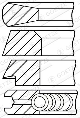 GOETZE ENGINE 08-172500-00 Piston Ring Kit