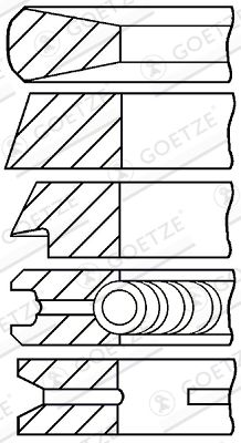 Piston Ring Kit GOETZE ENGINE 08-174307-10