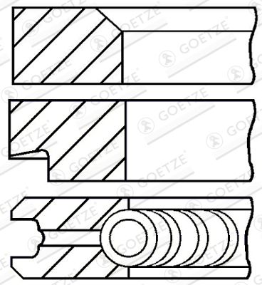 GOETZE ENGINE 08-176700-00 Piston Ring Kit