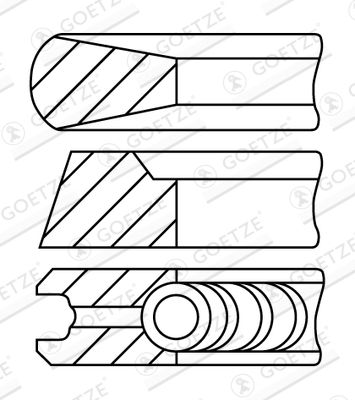 Piston Ring Kit GOETZE ENGINE 08-178200-00