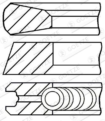 GOETZE ENGINE 08-181800-00 Piston Ring Kit