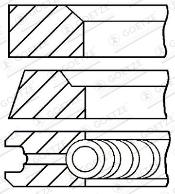 GOETZE ENGINE 08-182700-00 Piston Ring Kit