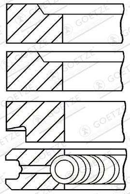 Piston Ring Kit GOETZE ENGINE 08-202400-10