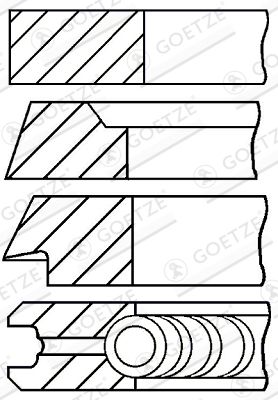 GOETZE ENGINE 08-214811-10 Piston Ring Kit