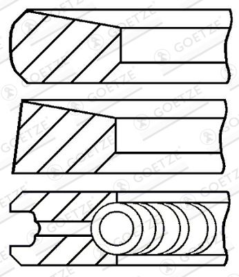 GOETZE ENGINE 08-287100-00 Piston Ring Kit