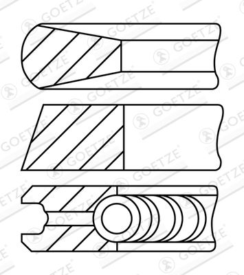 Piston Ring Kit GOETZE ENGINE 08-320200-30