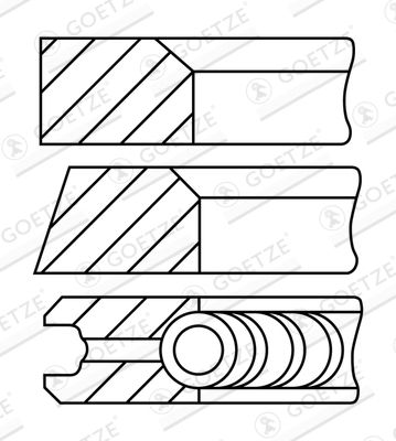 Piston Ring Kit GOETZE ENGINE 08-322400-10