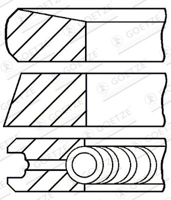 Piston Ring Kit GOETZE ENGINE 08-373800-00