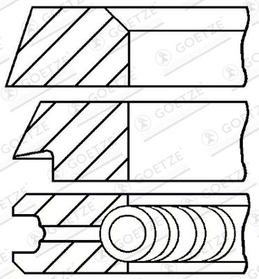 Piston Ring Kit GOETZE ENGINE 08-394500-00