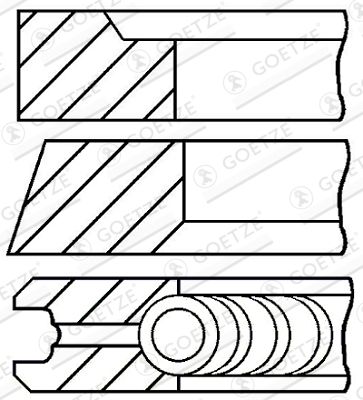 Piston Ring Kit GOETZE ENGINE 08-421007-00