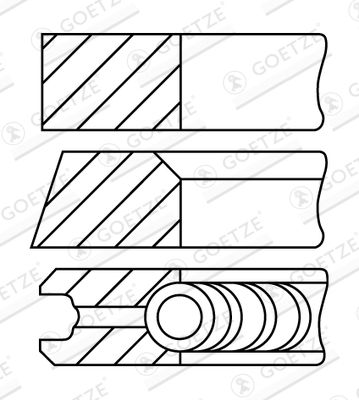 Piston Ring Kit GOETZE ENGINE 08-421800-30