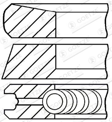 GOETZE ENGINE 08-422000-00 Piston Ring Kit