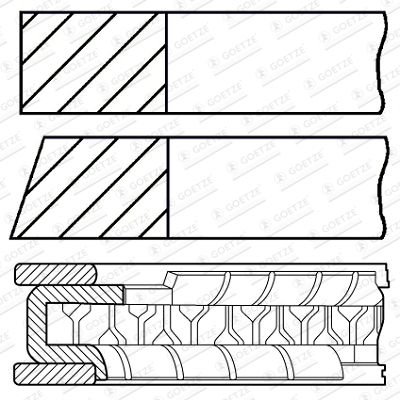 GOETZE ENGINE 08-422700-00 Piston Ring Kit