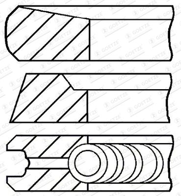 Piston Ring Kit GOETZE ENGINE 08-422800-00