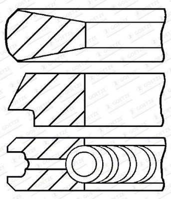 GOETZE ENGINE 08-424007-00 Piston Ring Kit