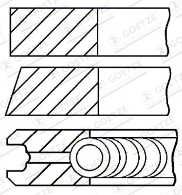 GOETZE ENGINE 08-424107-00 Piston Ring Kit