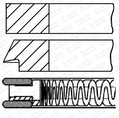 GOETZE ENGINE 08-424407-00 Piston Ring Kit