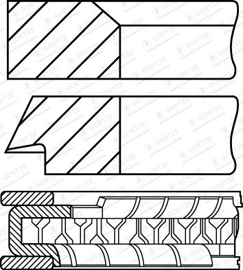 GOETZE ENGINE 08-424800-40 Piston Ring Kit