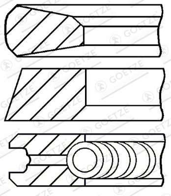 GOETZE ENGINE 08-427407-00 Piston Ring Kit