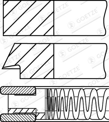 GOETZE ENGINE 08-427807-00 Piston Ring Kit