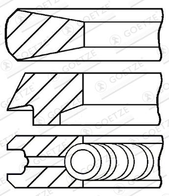 Piston Ring Kit GOETZE ENGINE 08-428000-00