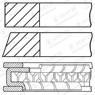 Piston Ring Kit GOETZE ENGINE 08-428300-00