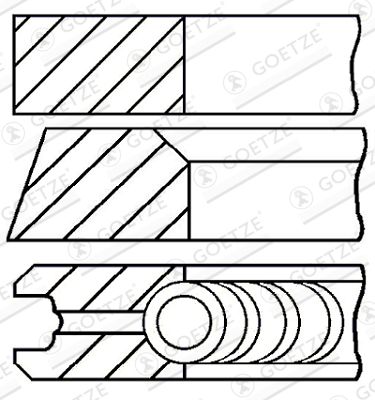 GOETZE ENGINE 08-428707-00 Piston Ring Kit