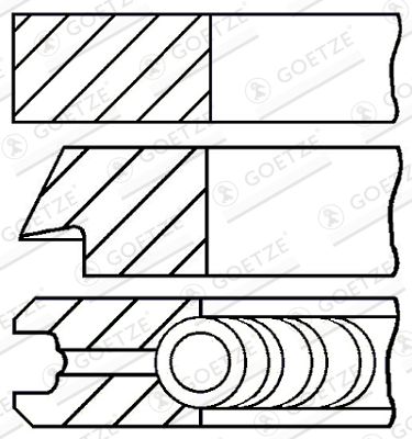 GOETZE ENGINE 08-429300-00 Piston Ring Kit