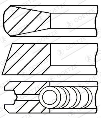 Piston Ring Kit GOETZE ENGINE 08-430000-00