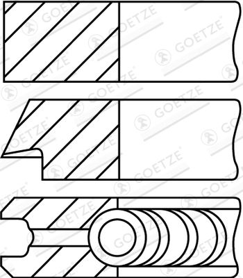 Piston Ring Kit GOETZE ENGINE 08-432200-30